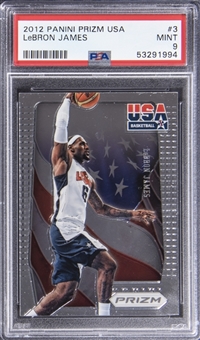 2012-13 Panini Prizm USA Basketball #3 LeBron James  - PSA MINT 9